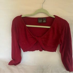 Red crop top